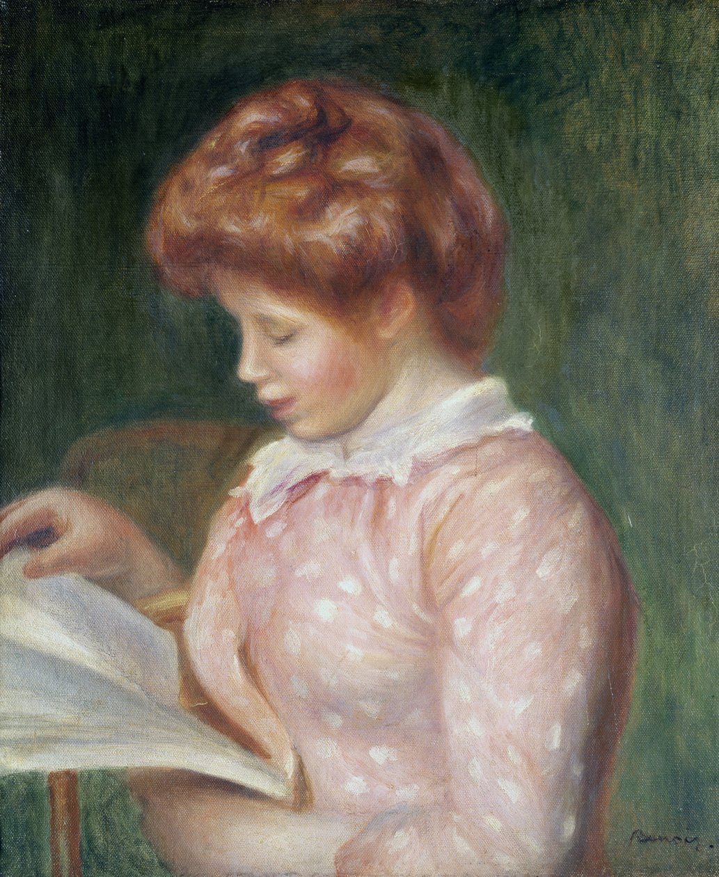 Fiatal lány olvas alkotó: Pierre Auguste Renoir