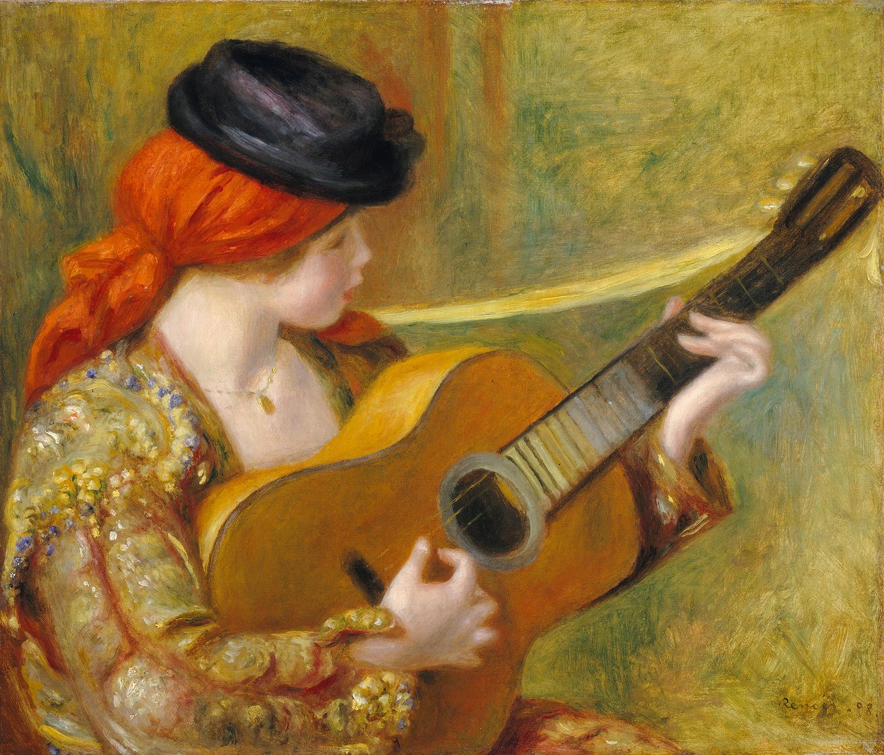 Fiatal spanyol nő gitárral, 1898 alkotó: Pierre Auguste Renoir