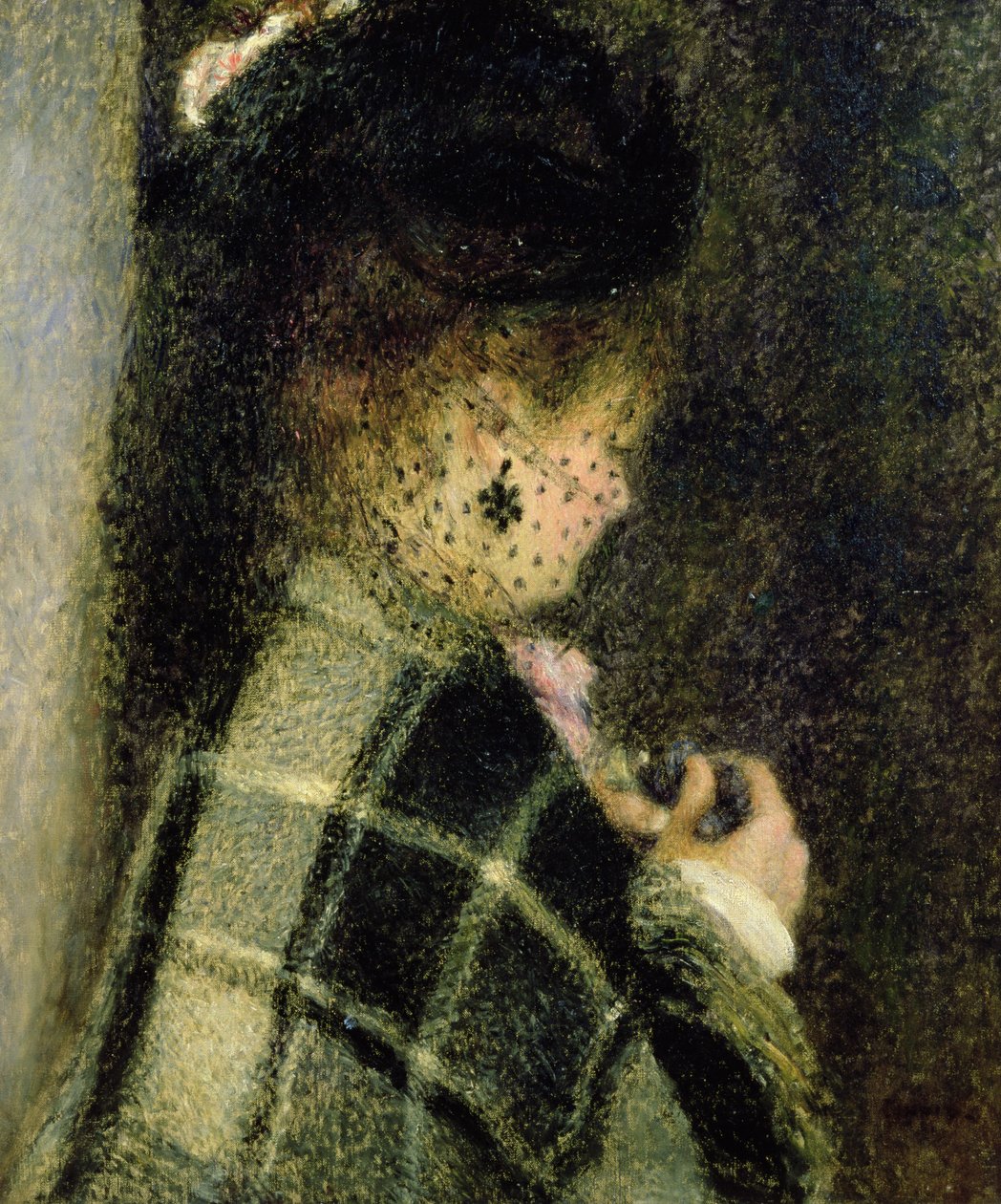 Fiatal nő kis fátyollal, 1875 körül alkotó: Pierre Auguste Renoir