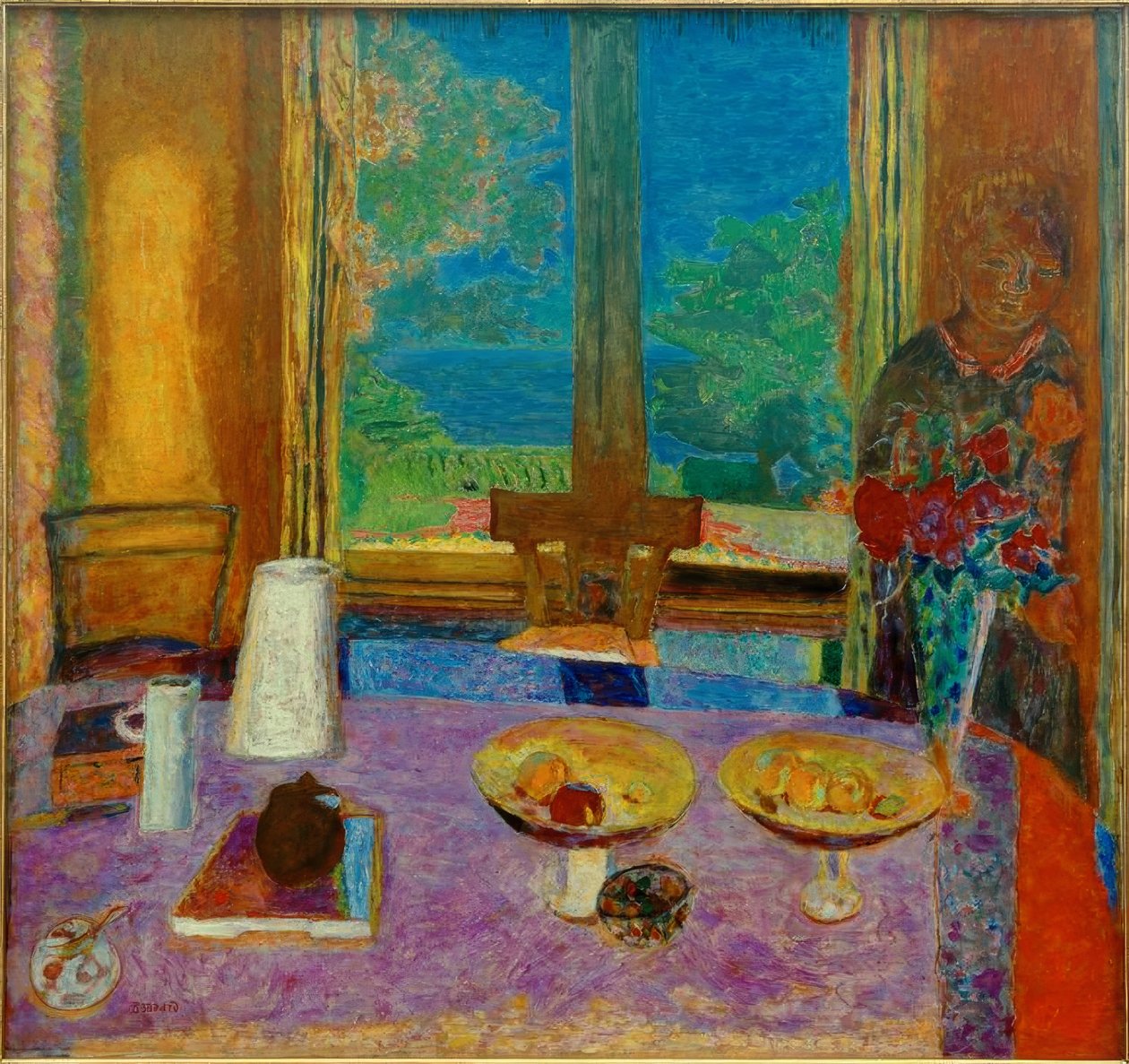 Nagy étkező, kilátással a kertre alkotó: Pierre Bonnard