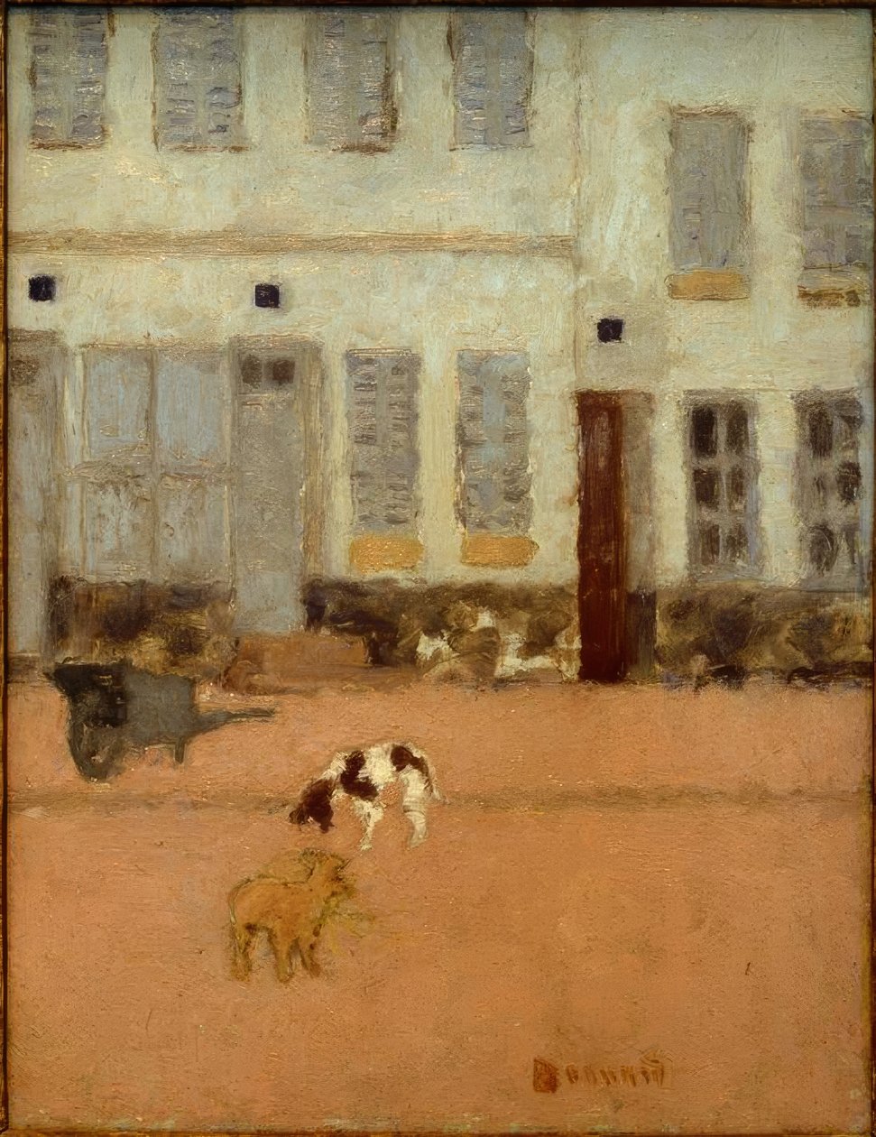 Eragny-sur-Oise utca (Les Chiens dEragny) alkotó: Pierre Bonnard