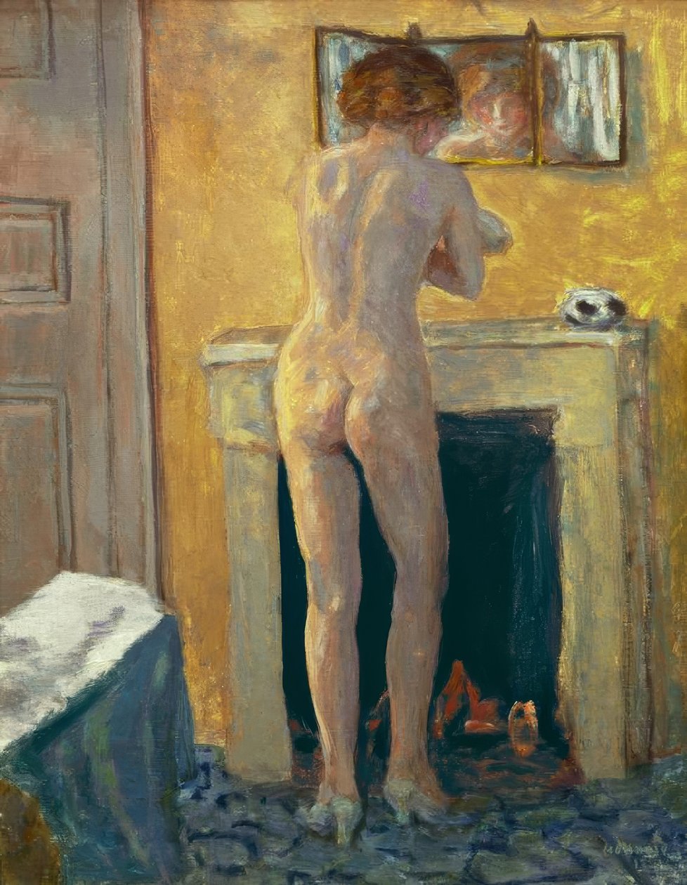 Hátsó fellépés a kandalló előtt alkotó: Pierre Bonnard