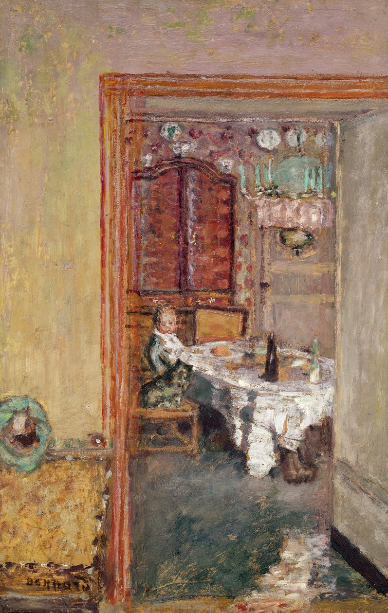 Fiatal fiú az ebédlőben, 1898 körül (olaj, kártya) alkotó: Pierre Bonnard