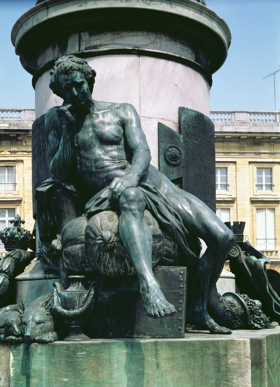 A polgár, XV. Lajos (1710-74) emlékművének egyik figurája 1755 (bronz) alkotó: Pierre Cartellier