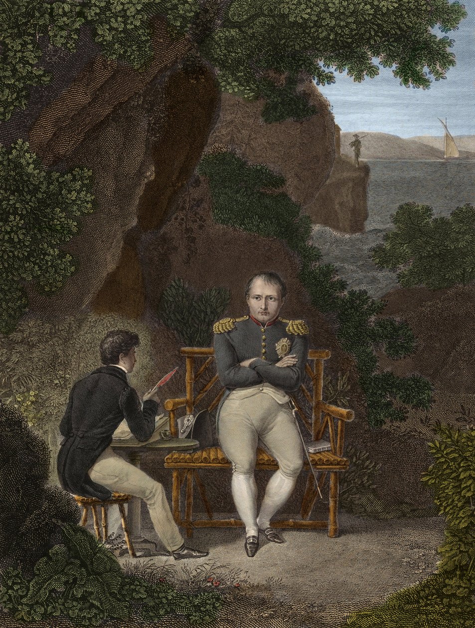 I. Napóleon száműzetésben Szent Ilonában alkotó: Pierre Charles Bacquoy