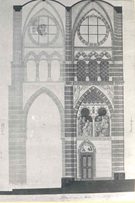 A Sneek-i Sint-Martinuskerk belsőépítészeti tervezése alkotó: Pierre Cuypers