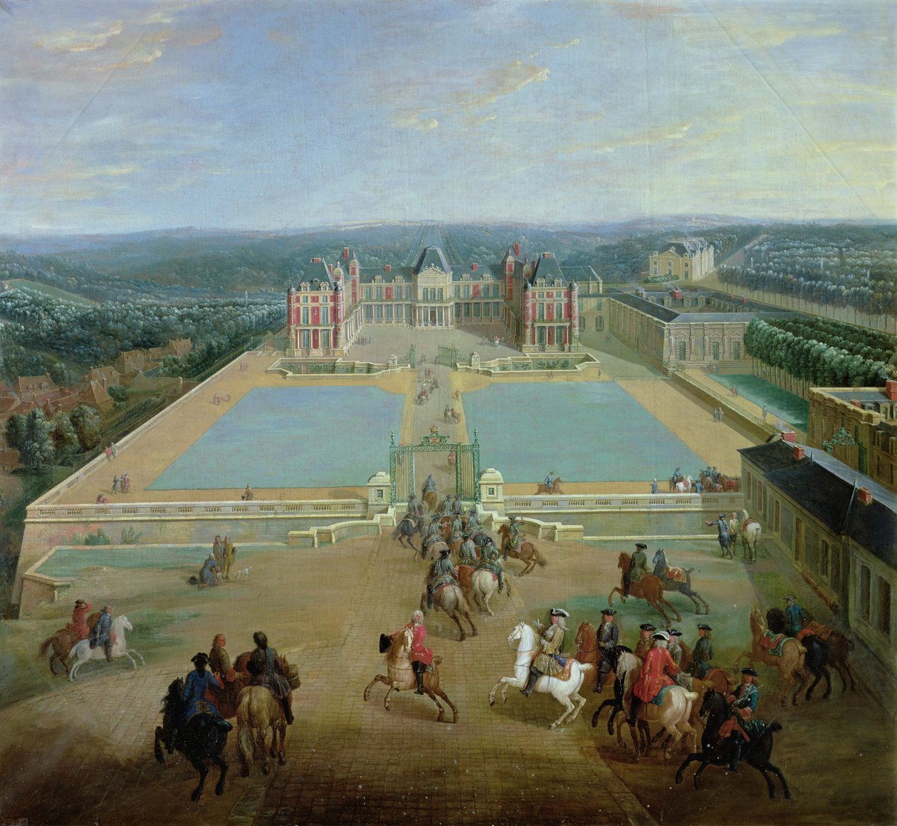 A Chateau de Meudon a sugárút oldaláról, 1722 alkotó: Pierre Denis Martin