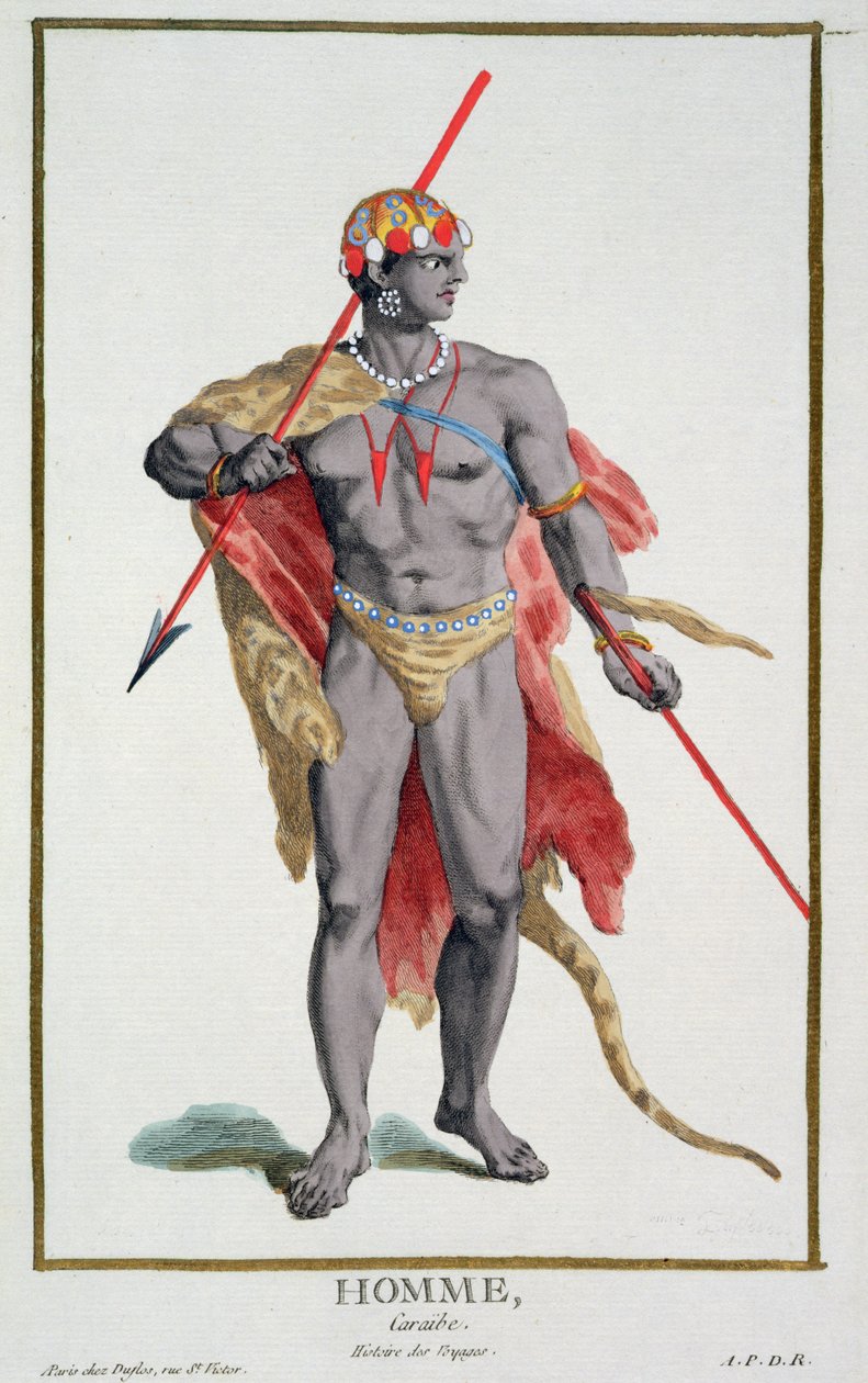 Egy férfi a karibi térségből, 1780 alkotó: Pierre Duflos