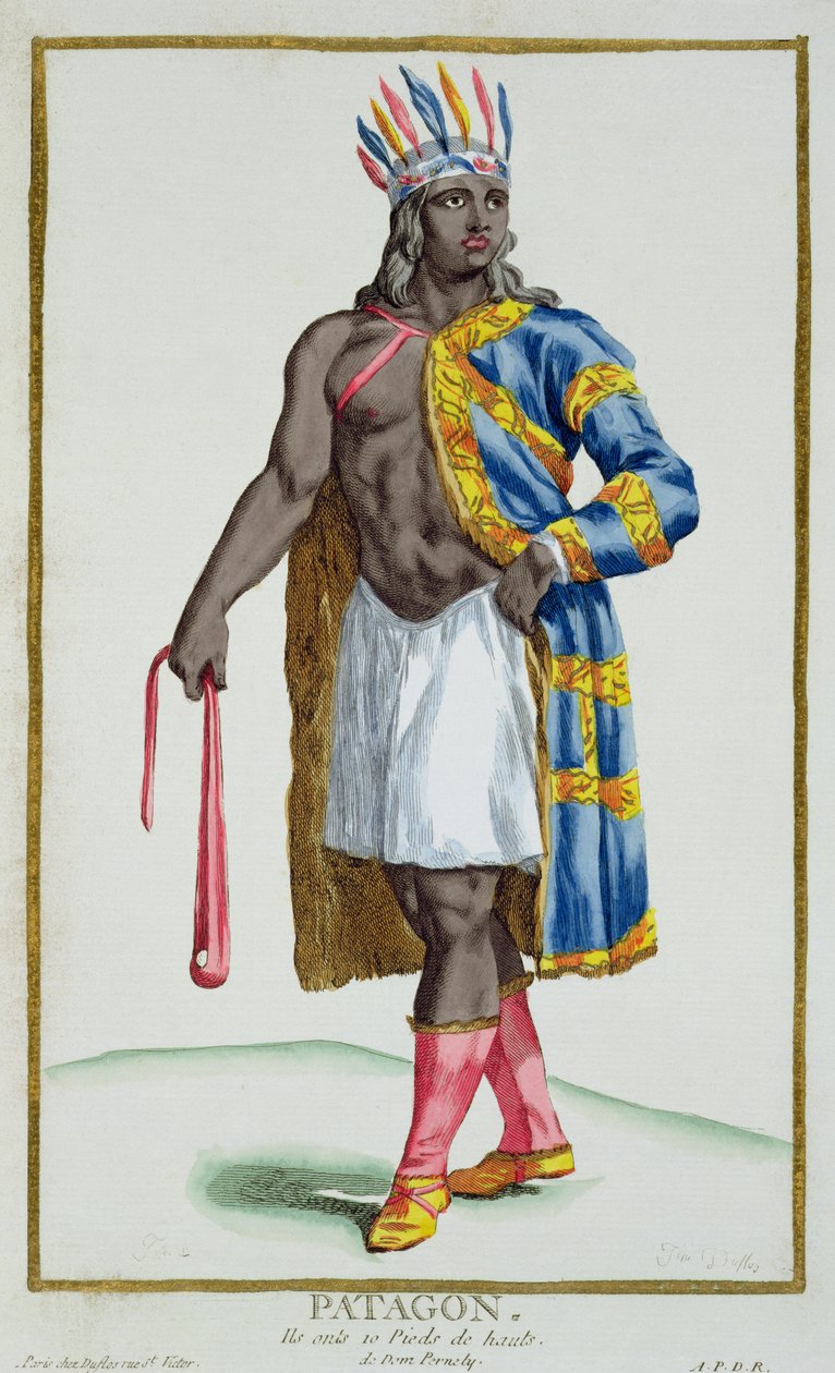 Egy patagóniai férfi, 1780 alkotó: Pierre Duflos