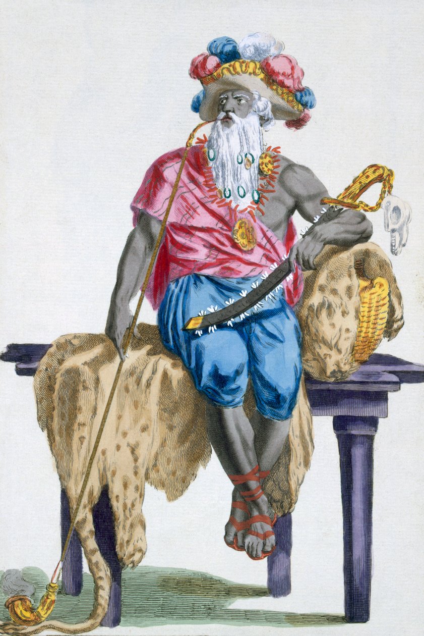 Akasini, Assinie királya, 1780 alkotó: Pierre Duflos
