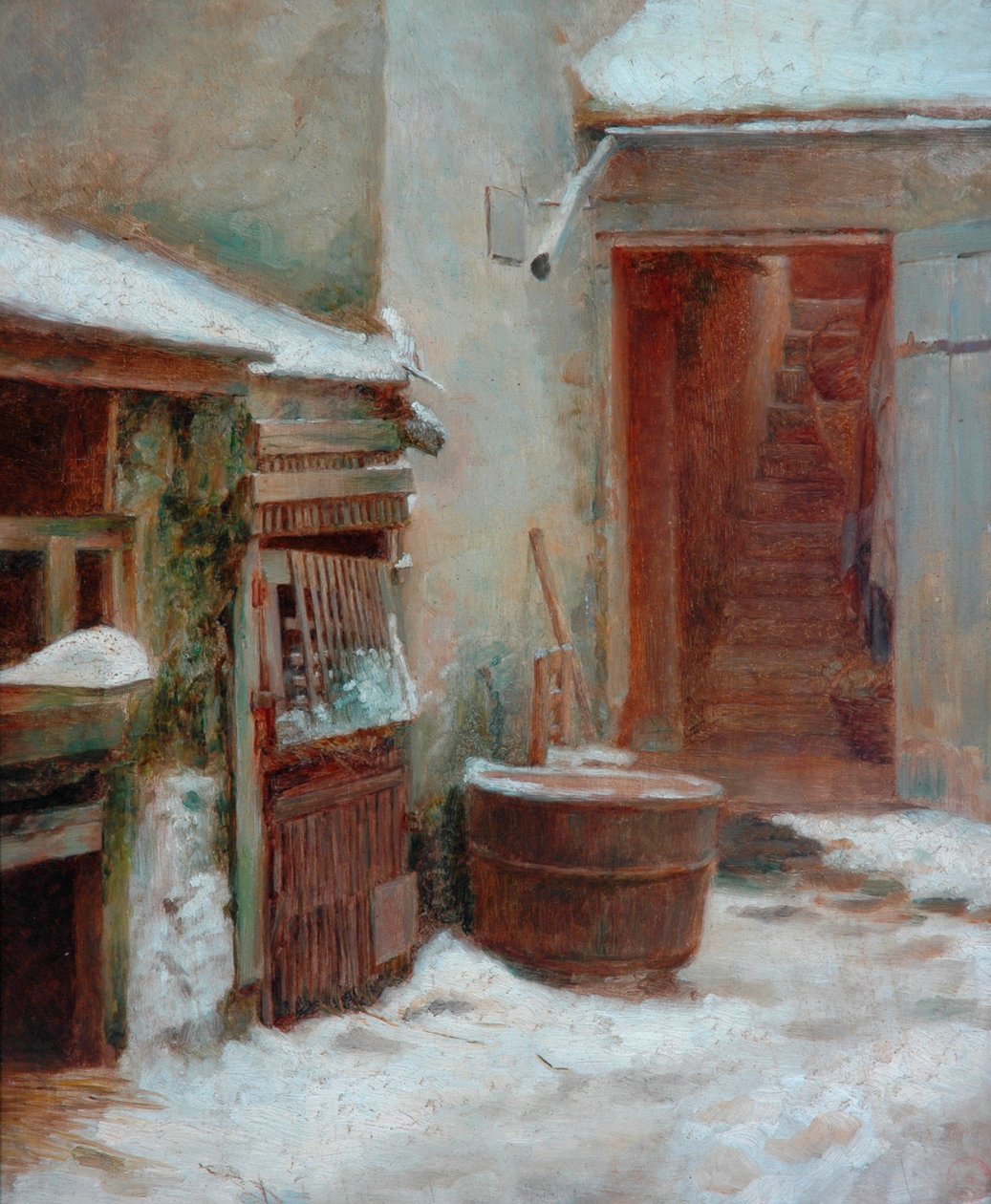 A veranda (olaj falemezre) alkotó: Pierre Edouard Frere