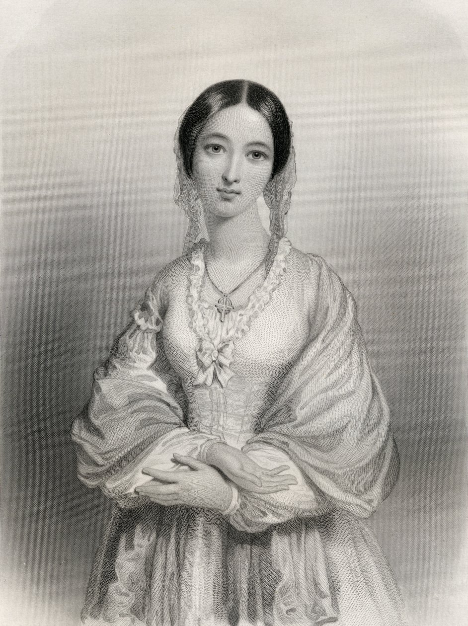 Florence Nightingale (1820-1910) illusztrációja Mary Cowden Clarke "World Noted Women" című művéből, 1858 alkotó: Pierre Gustave Eugene Staal