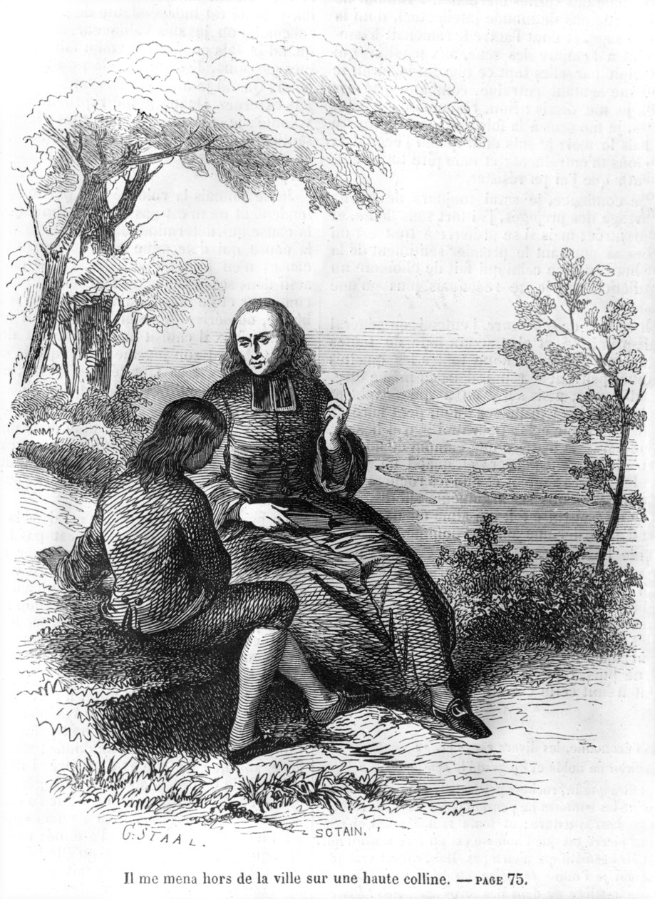 Illusztráció Jean-Jacques Rousseau (1712-78) "L