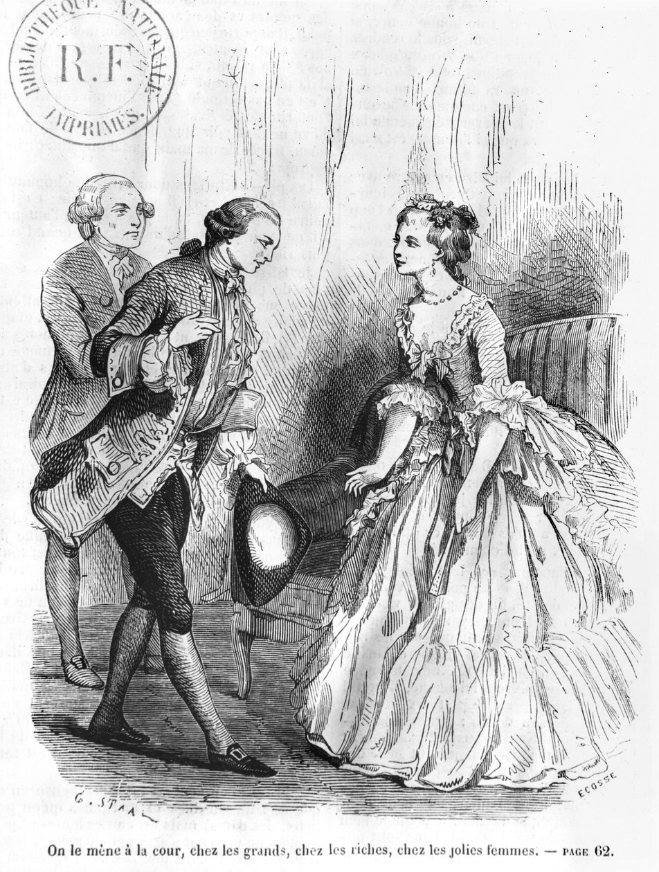 Illusztráció Jean-Jacques Rousseau (1712-78) 1851-ben megjelent „L