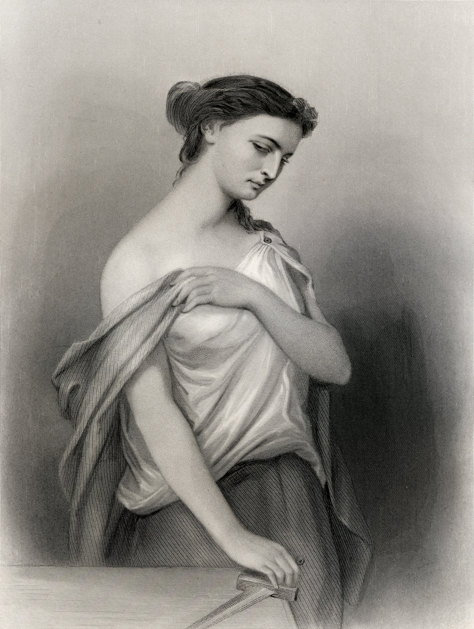Lucretia, illusztráció Mary Cowden Clarke „World Noted Women” című művéből, 1858 alkotó: Pierre Gustave Eugene Staal
