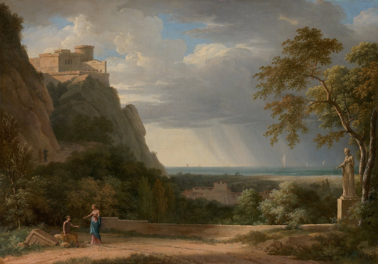 Klasszikus táj figurákkal és szobrokkal alkotó: Pierre Henri de Valenciennes
