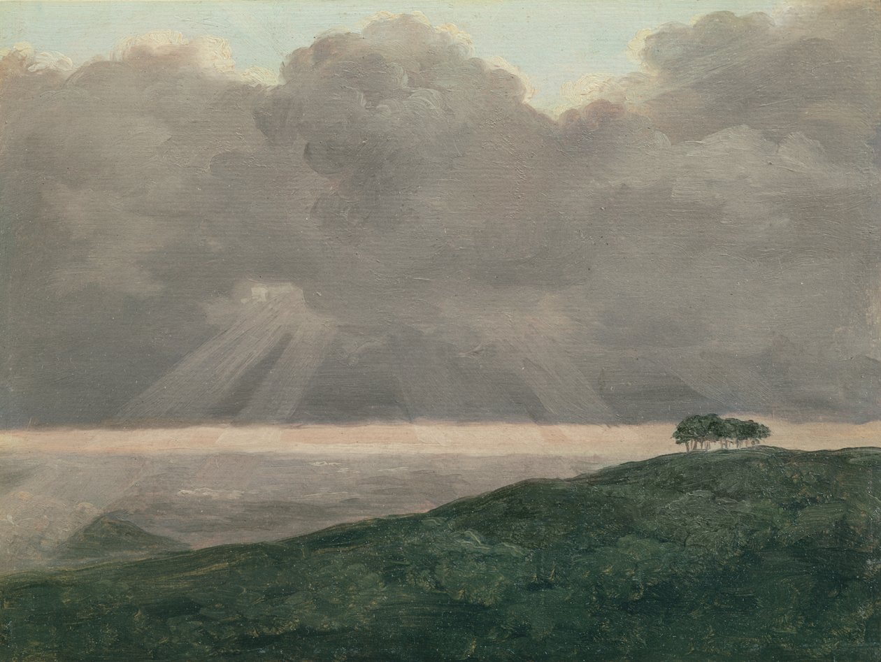 A vihar (olaj, kártya) alkotó: Pierre-Henri de Valenciennes