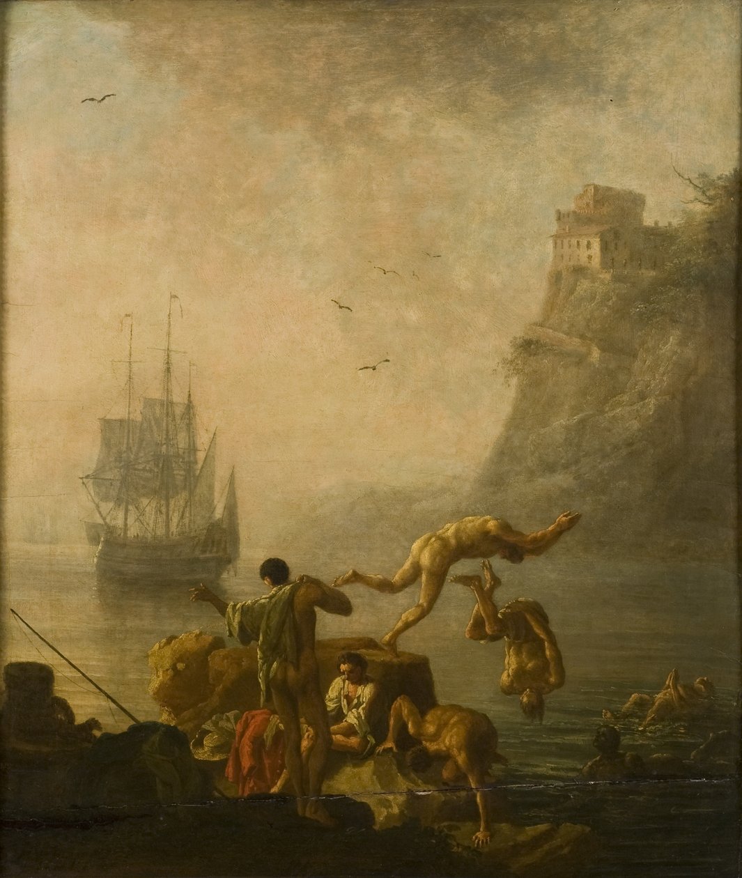 Fürdő férfiak alkotó: Pierre Jacques Volaire