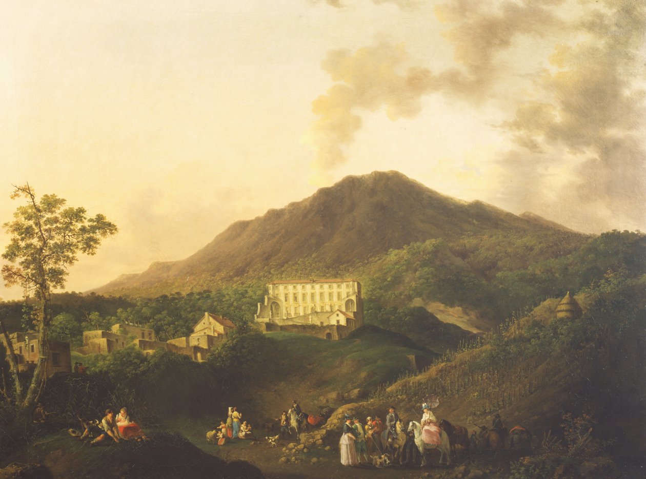 Kilátás a Villa Medicire, Ottaviano alkotó: Pierre Jacques Volaire