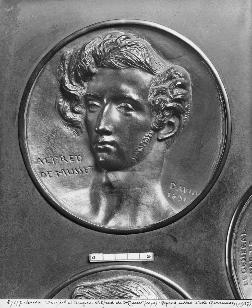 Alfred de Musset, 1831 (bronz) alkotó: Pierre Jean David d