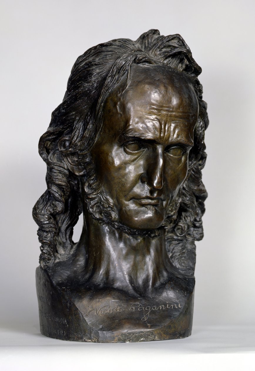 Nicolo Paganini (1784-1840) mellszobra 1830 (bronz) alkotó: Pierre Jean David d