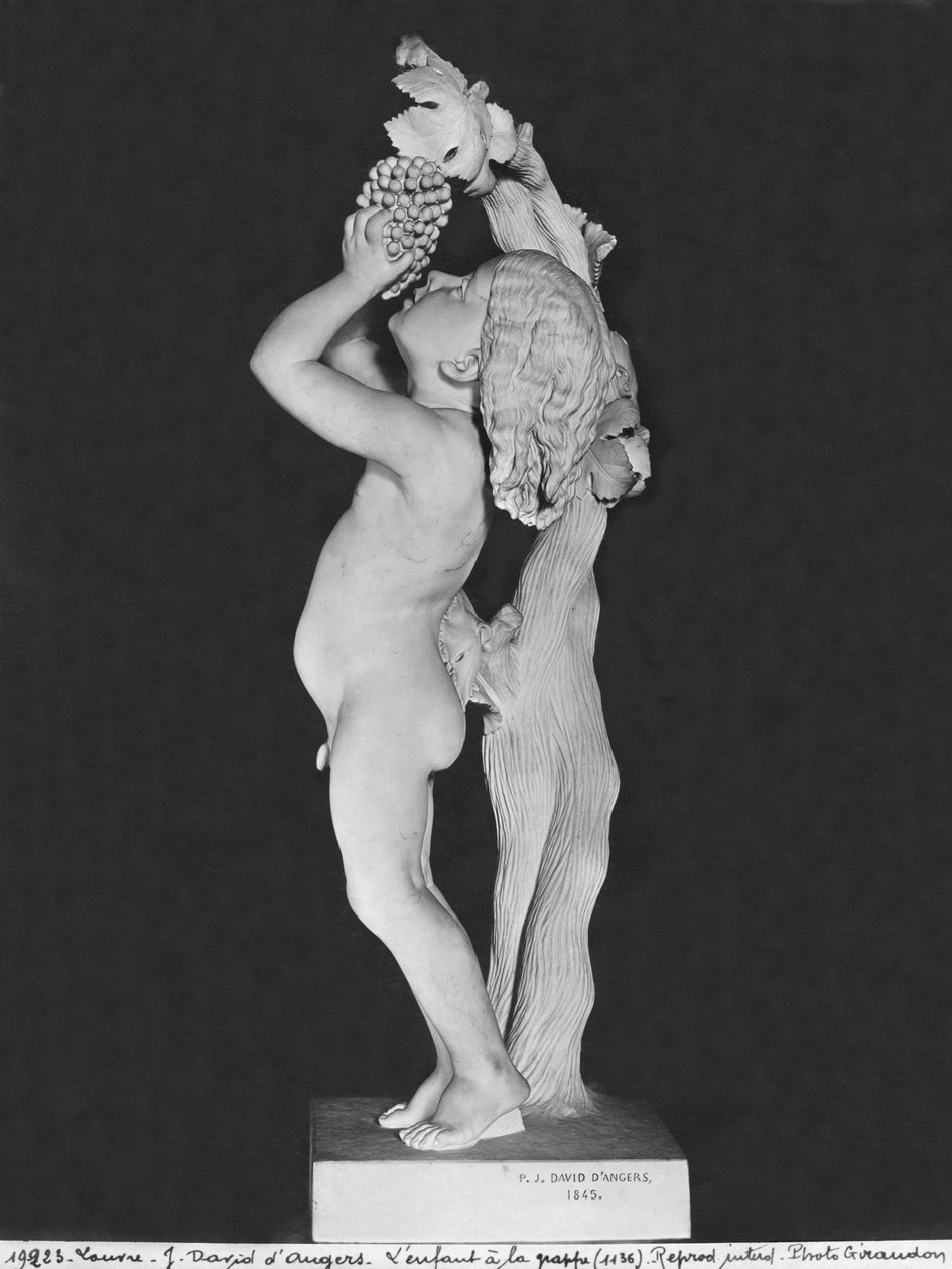 Gyermek szőlővel, 1845 (márvány) (lásd még: 414583) alkotó: Pierre Jean David d