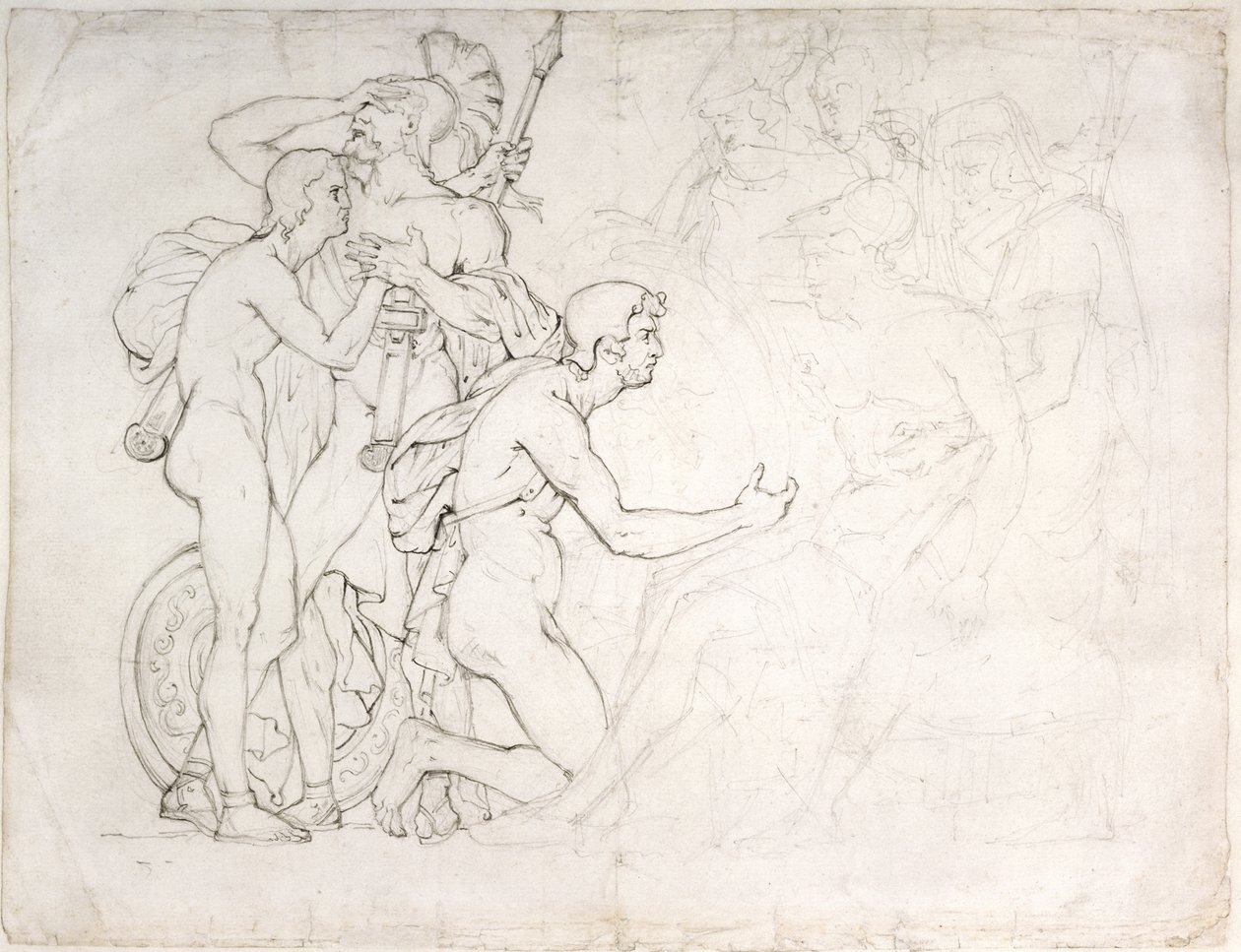 Epaminondas halála, 1811 (kréta papíron) alkotó: Pierre Jean David dAngers