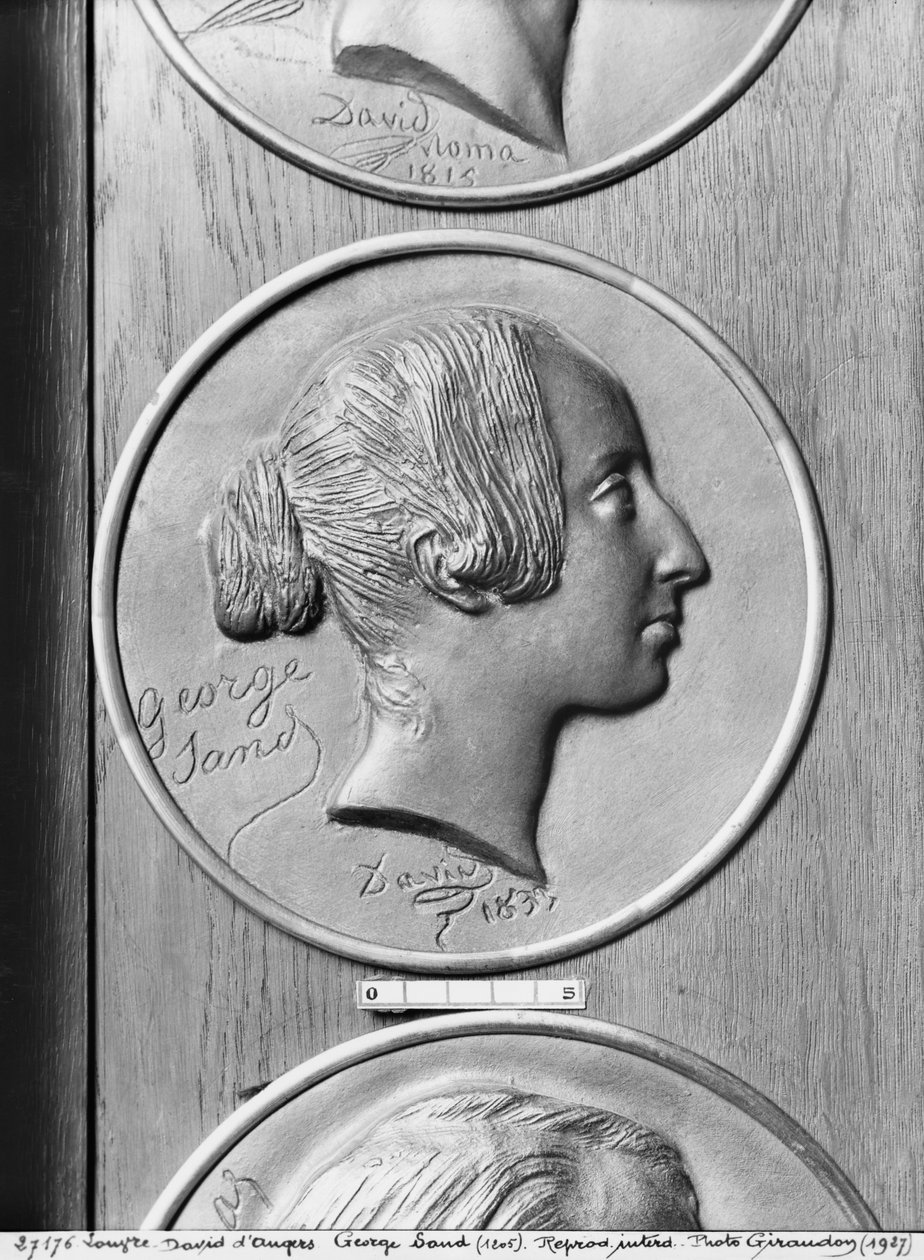 George Sand, 1833 (bronz) alkotó: Pierre Jean David d