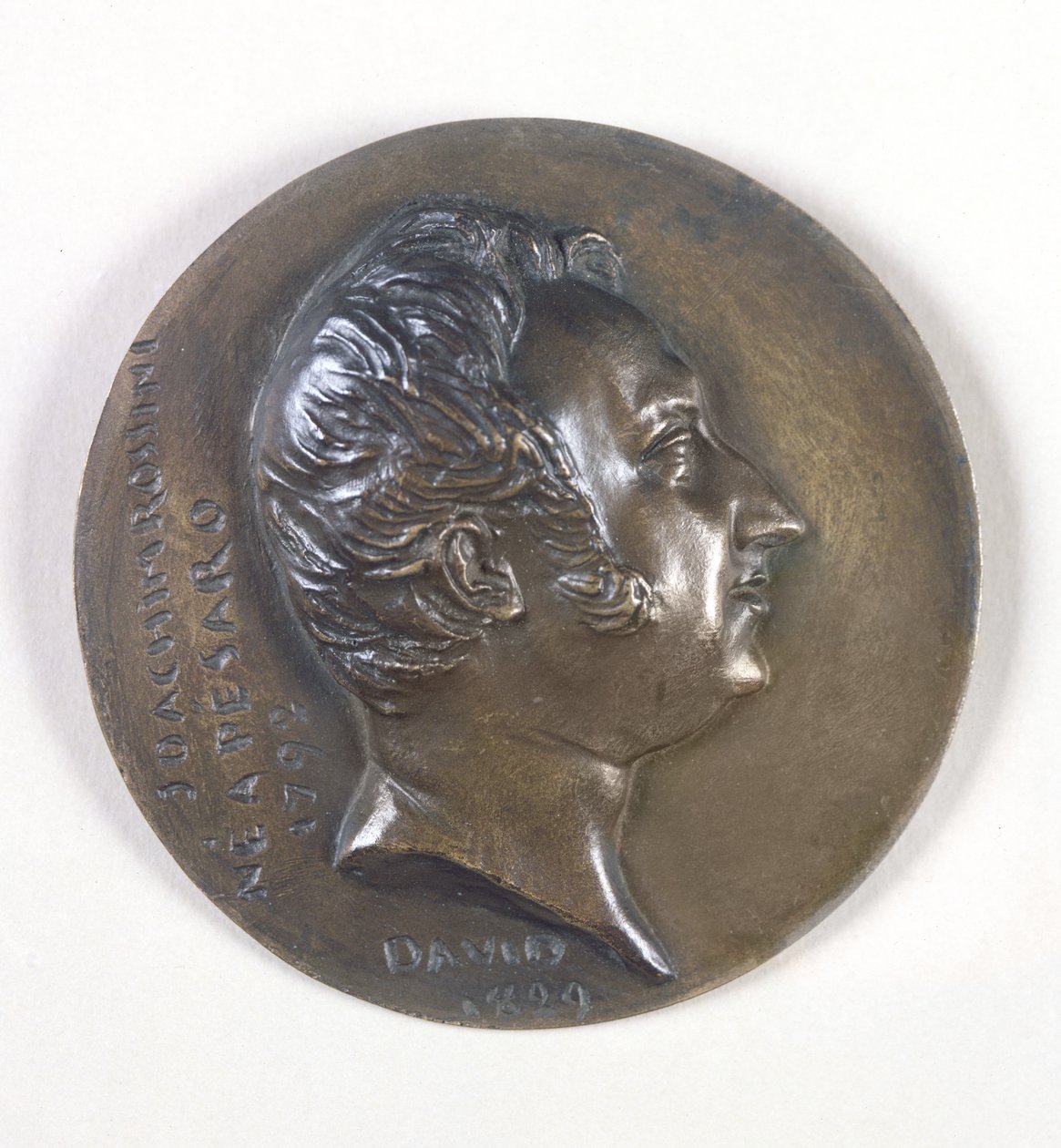 Gioacchino Rossini (1792-1868) éremportréja, 1829 (bronz) alkotó: Pierre Jean David d