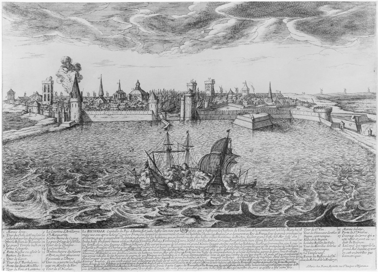 Kilátás a La Rochelle-re alkotó: Pierre Jean Mariette