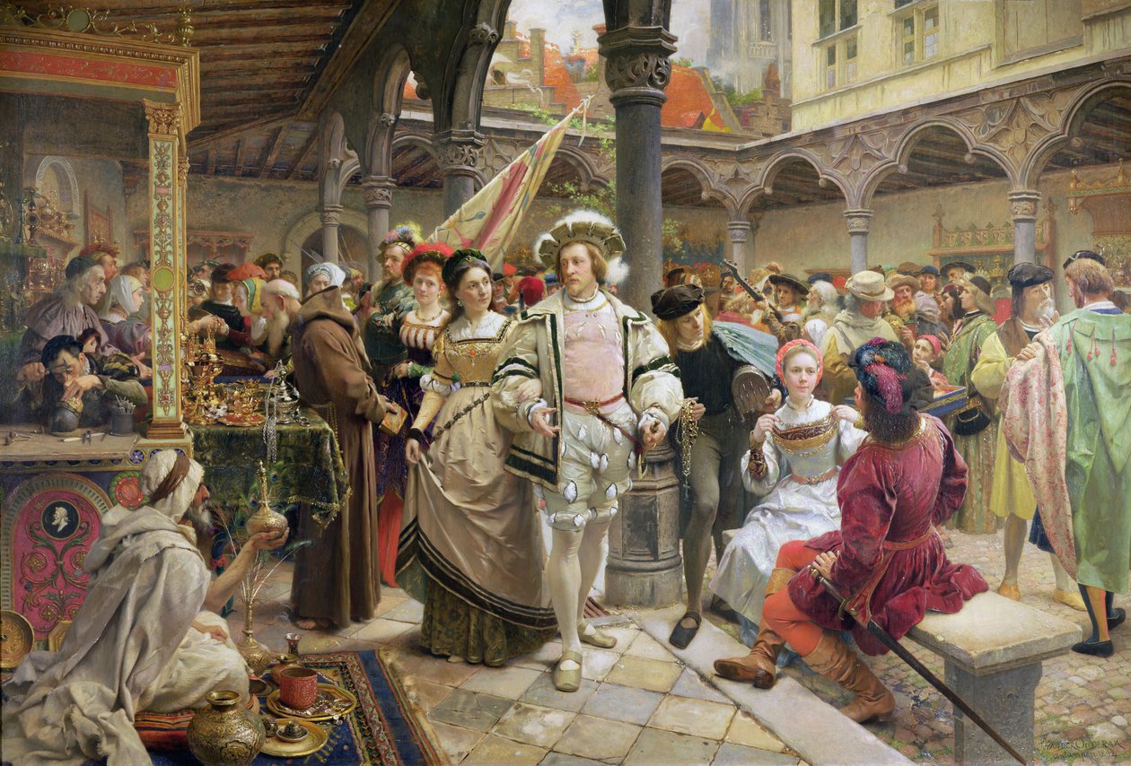 A régi beurok Antwerpenben, 1892 alkotó: Pierre Jean van der Ouderaa