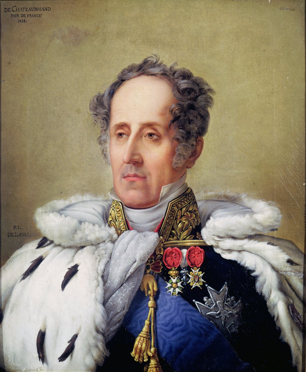 Francois Rene (1768-1848) Vicomte de Chateaubriand portréja, 1828 alkotó: Pierre Louis Delaval