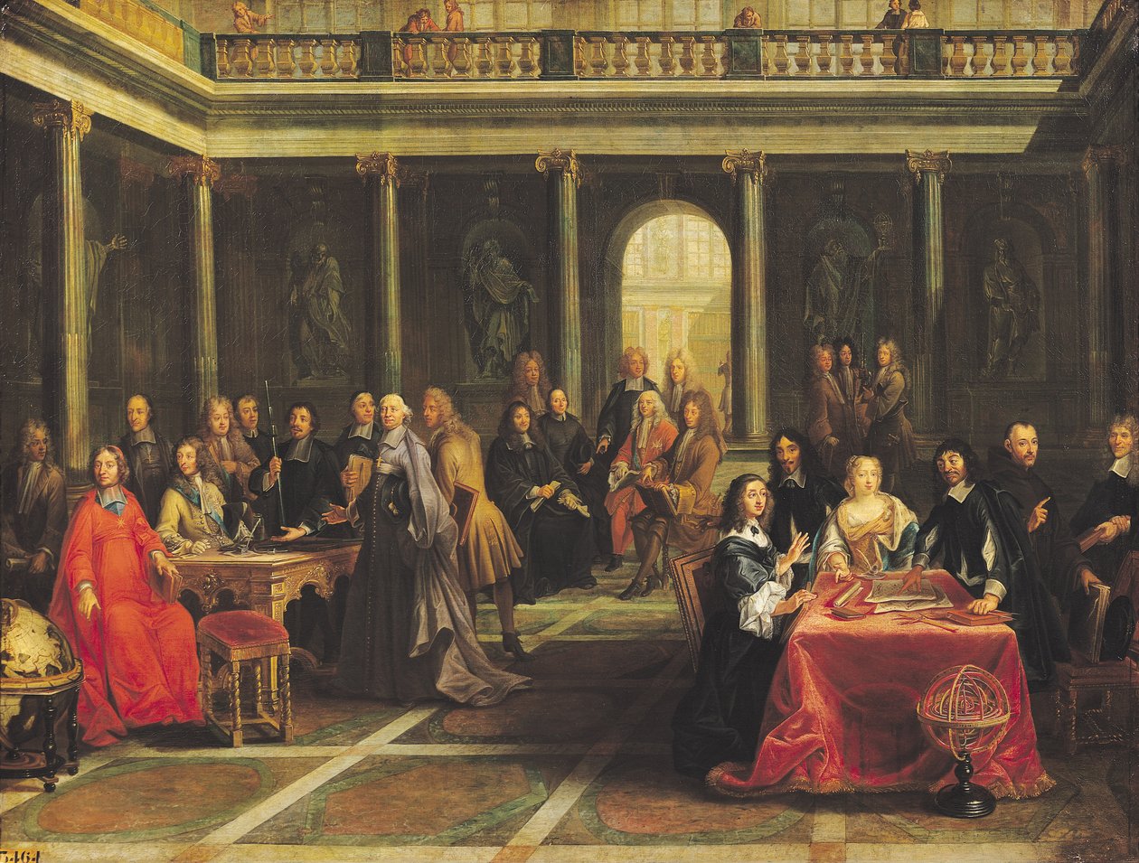 Krisztina svéd királynő (1626-89) és udvara alkotó: Pierre Louis the Younger Dumesnil