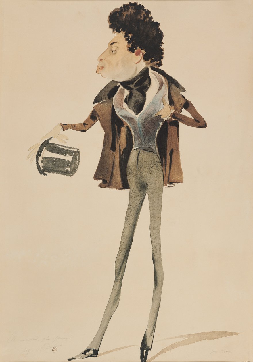 Alexander Dumas Pere (1802-70) karikatúrája alkotó: Pierre Luc Charles Ciceri
