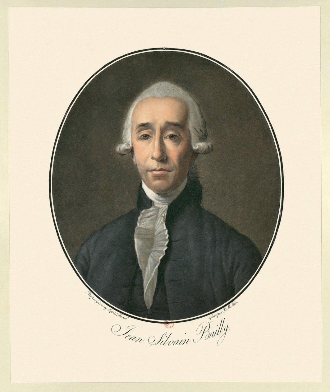 Jean Sylvain Bailly (1736-1793) francia csillagász, matematikus, szabadkőműves és a francia forradalom korai szakaszának politikai vezetője. alkotó: Pierre Michel Alix