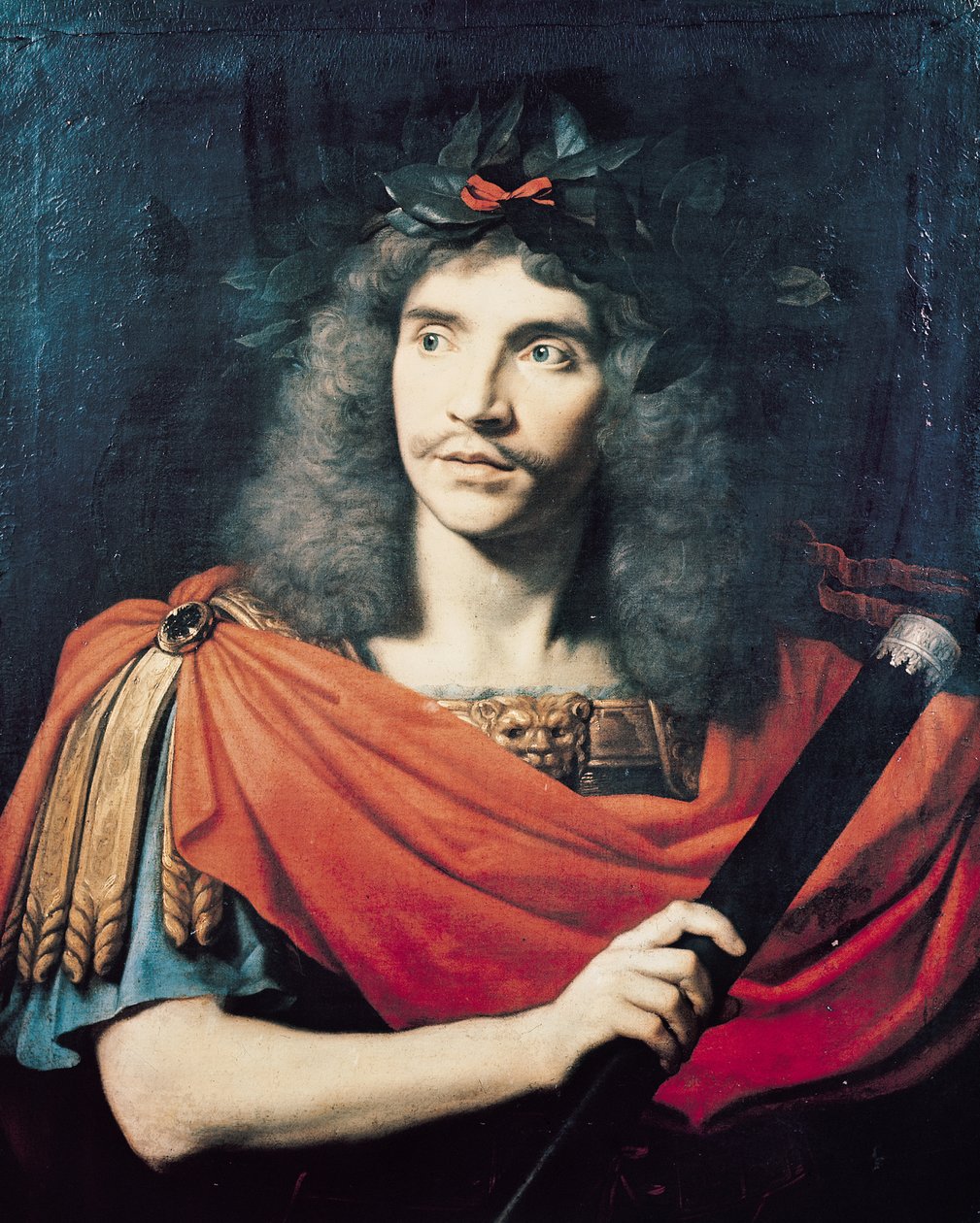 Moliere Caesar szerepében Pompeius halálában alkotó: Pierre Mignard