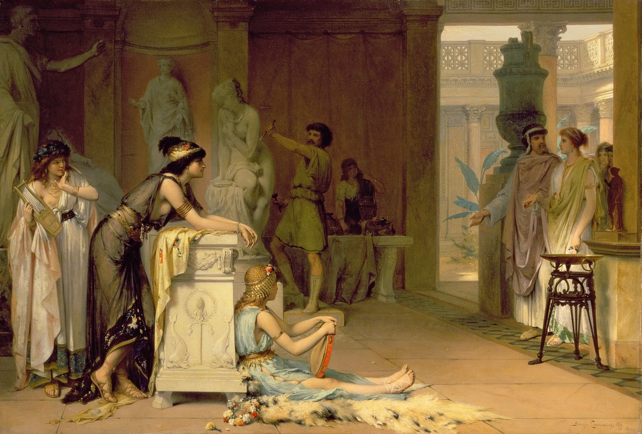 Phidias stúdiója, 1879 alkotó: Pierre Olivier Joseph Loommans