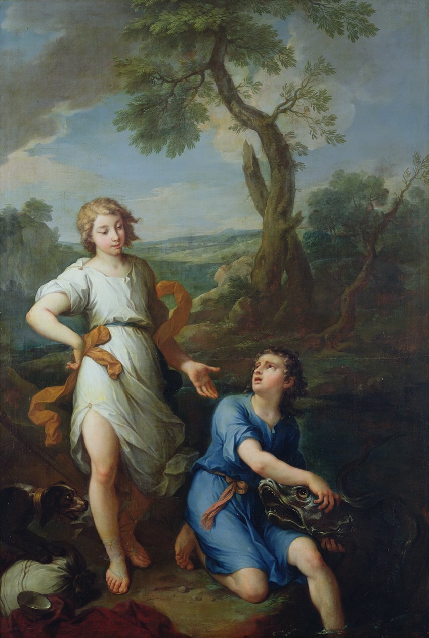 Az ifjú Tóbiás halfogása a Tigris folyóban, 1733 alkotó: Pierre Parrocel
