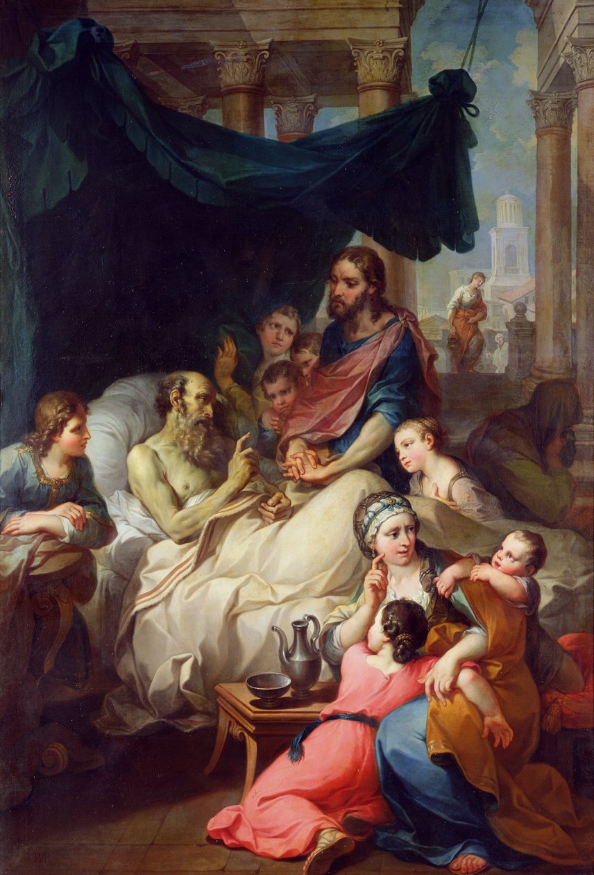 Tóbiás apjának halála, 1733 alkotó: Pierre Parrocel