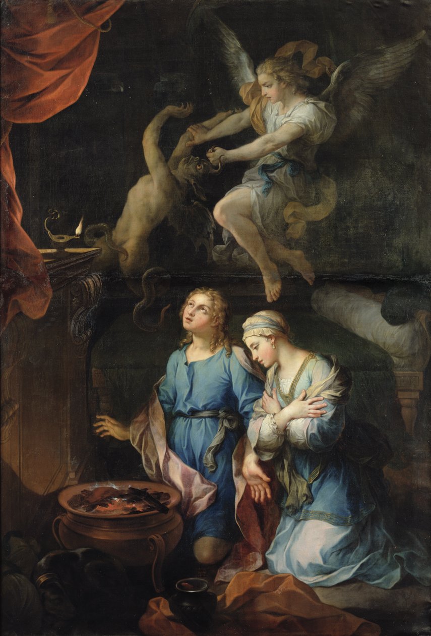 Tóbiás és Sára házassága. Az első éjszaka, 1733 alkotó: Pierre Parrocel