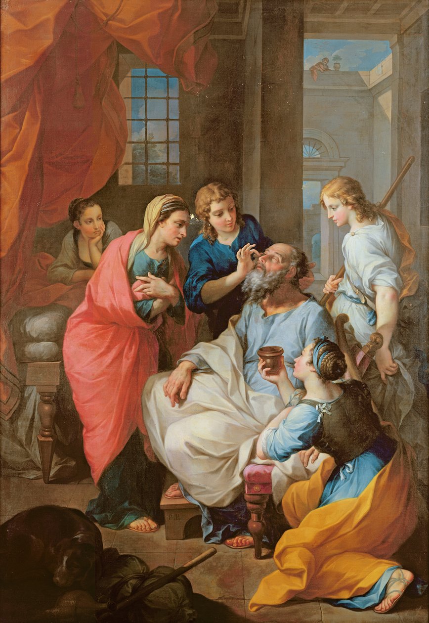 Tóbiás meggyógyítja apja látását, 1733 alkotó: Pierre Parrocel