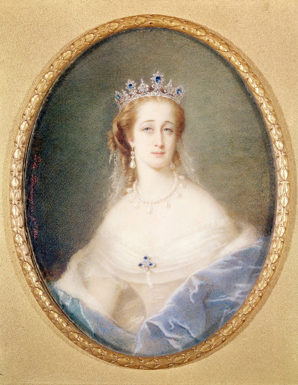 Eugenie császárnő portréja (1826-1920), 1860 alkotó: Pierre Paul Emmanuel de Pommayrac