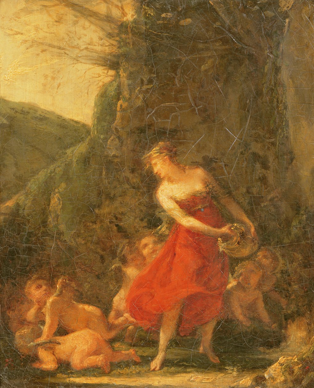 Ifjú Naiad csiklandozta a Cupids alkotó: Pierre Paul Prudhon