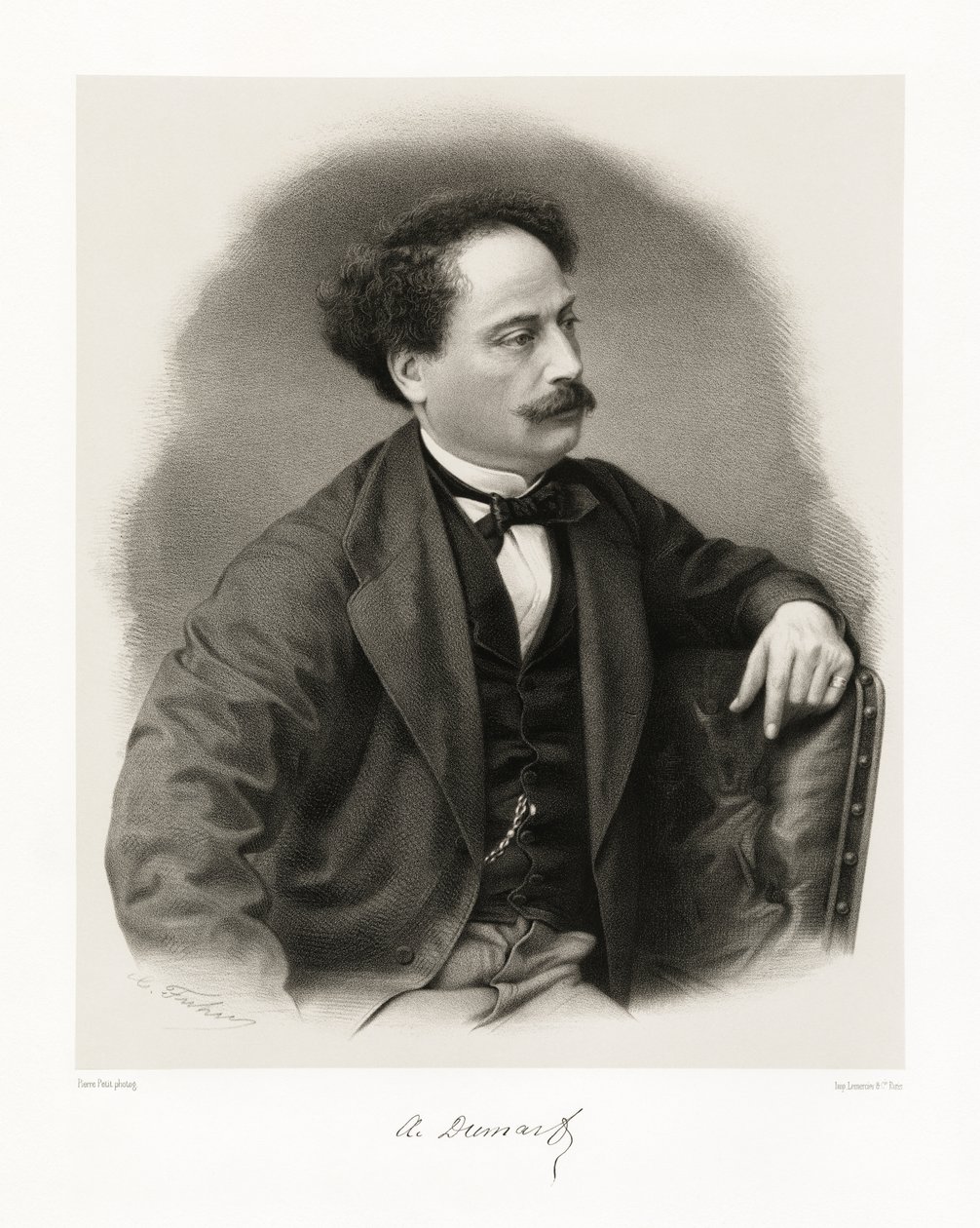 Alexandre Dumas, 1865-66 alkotó: Pierre Petit