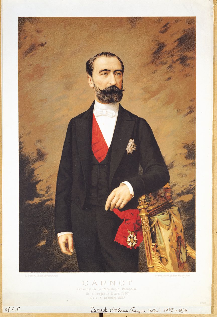 Marie Francois Sadi Carnot (1837-94) portréja 1887 alkotó: Pierre Petit