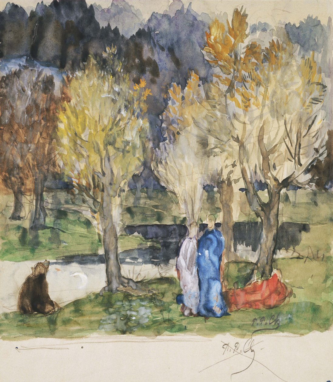 Szent liget alkotó: Pierre Puvis de Chavannes