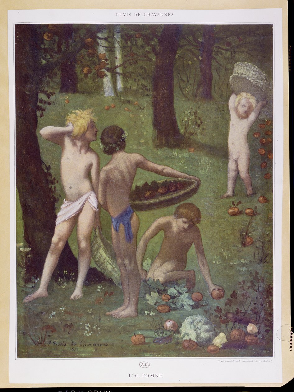Részlet az 1871-es őszből alkotó: Pierre Puvis de Chavannes