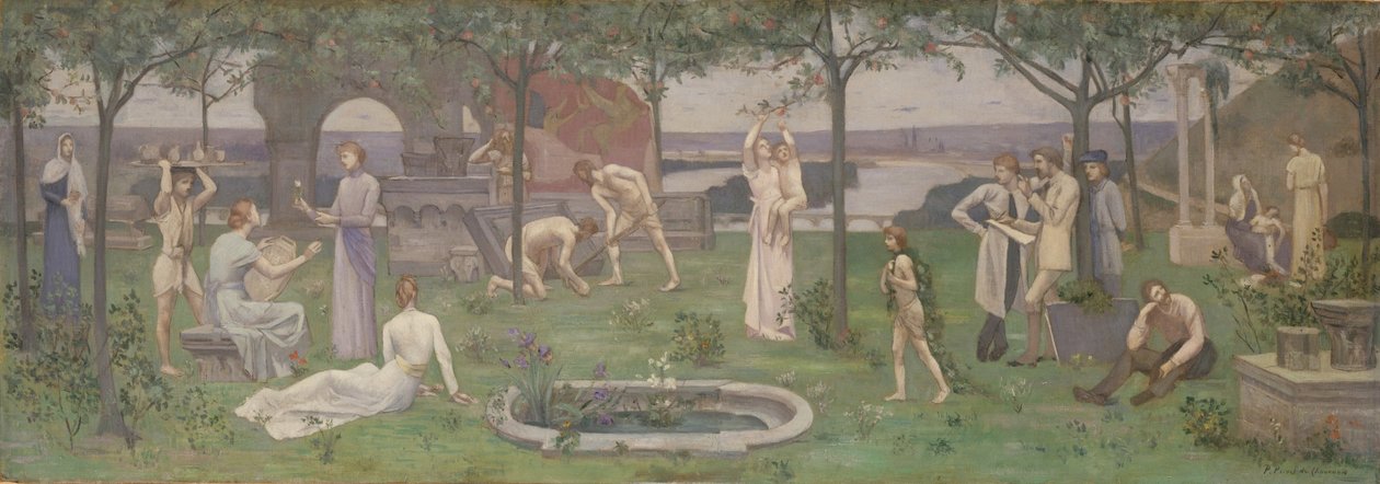 Inter Artes et Naturam (Művészet és természet között), 1890-95 körül alkotó: Pierre Puvis de Chavannes