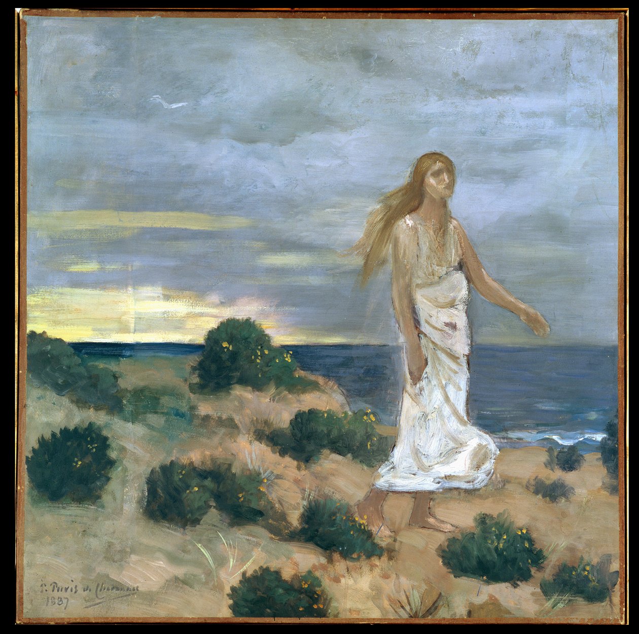 Nő a tenger mellett, 1887 alkotó: Pierre Puvis de Chavannes