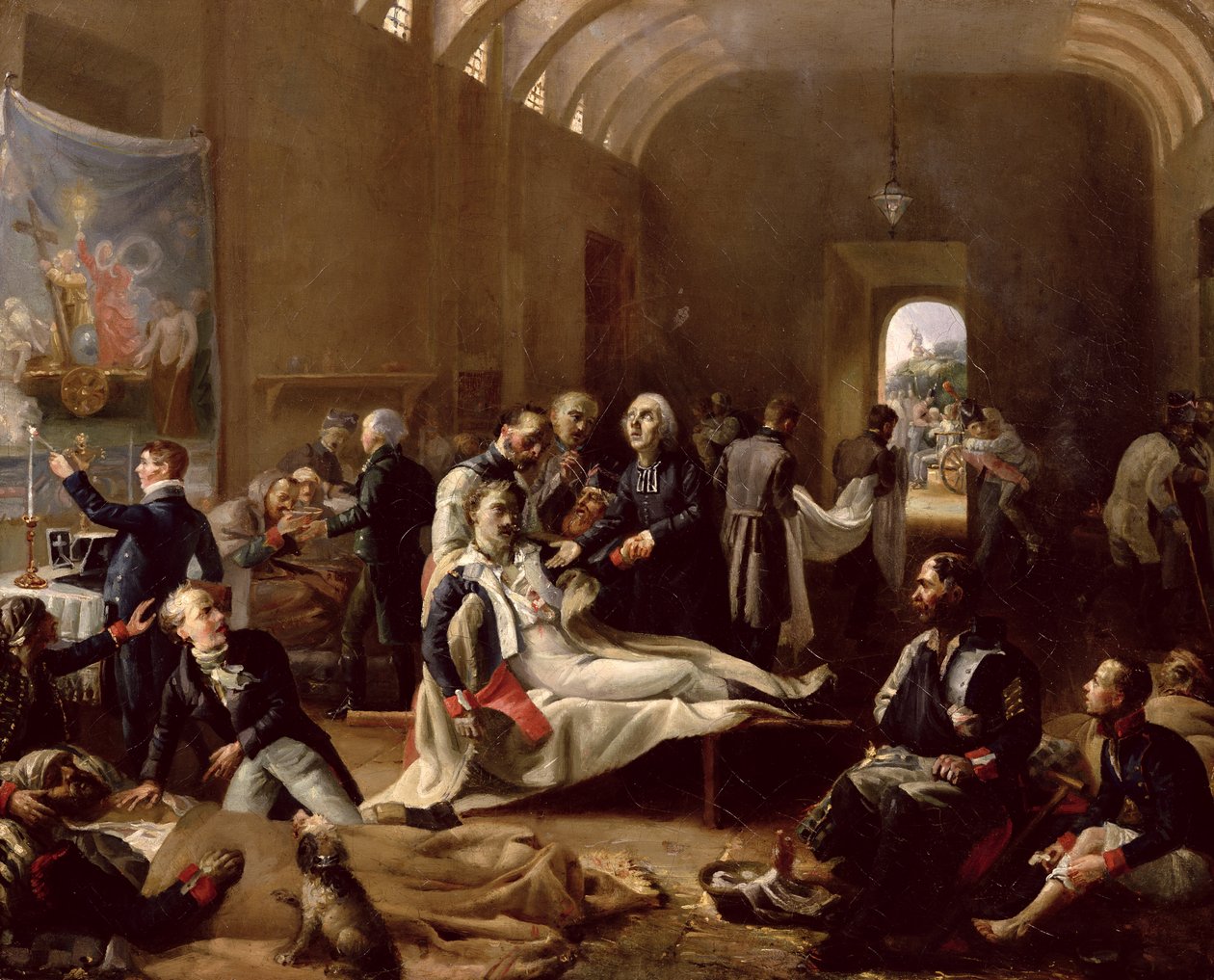 Egy mentőautó a francia hadjárat alatt, 1814 alkotó: Pierre Roch Vigneron